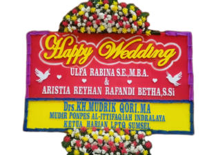 bunga papan wedding, toko bunga online, pesan bunga papan