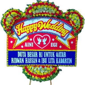 bunga papan wedding, toko bunga online, pesan bunga papan
