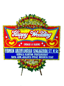bunga papan wedding, toko bunga online, pesan bunga papan