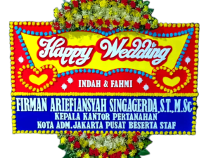 bunga papan wedding, toko bunga online, pesan bunga papan
