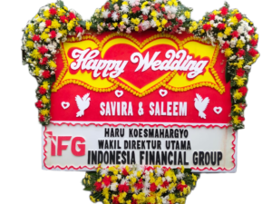 bunga papan wedding, toko bunga online, pesan bunga papan