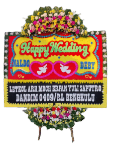 bunga papan wedding, toko bunga online, pesan bunga papan