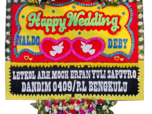 bunga papan wedding, toko bunga online, pesan bunga papan