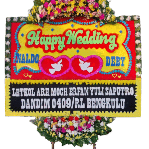 bunga papan wedding, toko bunga online, pesan bunga papan