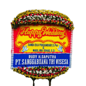 bunga papan wedding, toko bunga online, pesan bunga papan