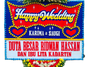 bunga papan wedding, toko bunga online, pesan bunga papan