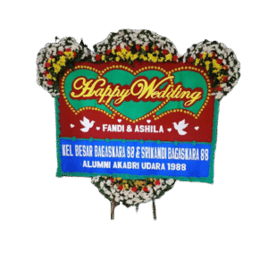 bunga papan wedding, toko bunga online, pesan bunga papan