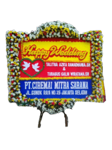 bunga papan wedding, toko bunga online, pesan bunga papan
