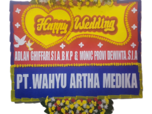 bunga papan wedding, toko bunga online, pesan bunga papan