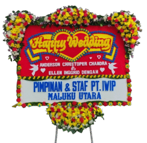 bunga papan wedding, toko bunga online, pesan bunga papan
