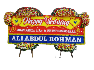 bunga papan wedding, toko bunga online, pesan bunga papan