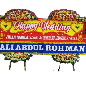 bunga papan wedding, toko bunga online, pesan bunga papan