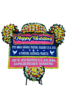 bunga papan wedding, toko bunga online, pesan bunga papan