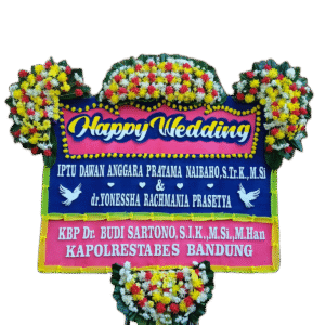 bunga papan wedding, toko bunga online, pesan bunga papan