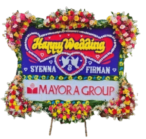 bunga papan wedding, toko bunga online, pesan bunga papan